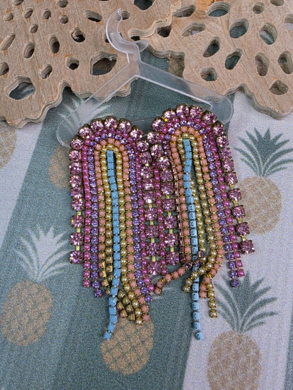 Feed Me Gems Beaded Fringe Statement Earrings